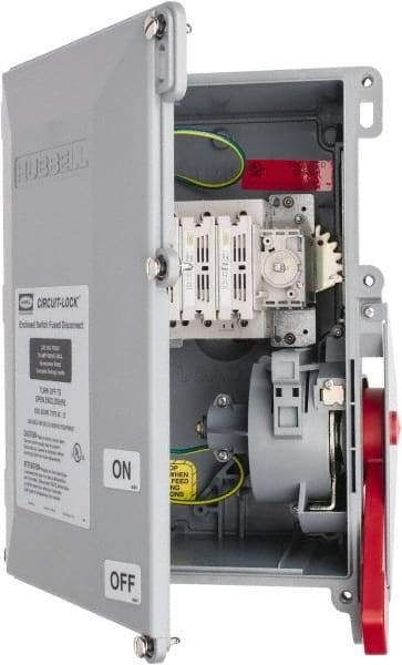 Hubbell Wiring Device-Kellems - 600VAC, 3 Pole, 4X, Enclosed Fused Cam & Disconnect Switch - 11.46 Inch Wide x 15.03 Inch High x 7.27 Inch Deep - All Tool & Supply