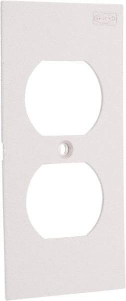 Hubbell Wiring Device-Kellems - Rectangular Raceway Plate - White, For Use with Hubbell BT3BC5 Three Channel, MediaTrak, Nonmetallic PlugTrak, PB2, PB3, PDB12, PS3, PT12, PW1 Series Raceways - All Tool & Supply