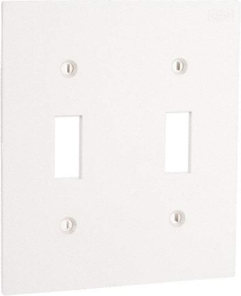 Hubbell Wiring Device-Kellems - Square Raceway Plate - White, For Use with Hubbell BT3BC5 Three Channel, MediaTrak, Nonmetallic PlugTrak Series Raceways - All Tool & Supply