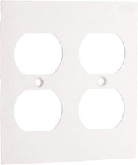 Hubbell Wiring Device-Kellems - Square Raceway Plate - White, For Use with Hubbell BT3BC5 Three Channel, MediaTrak, Nonmetallic PlugTrak, PT12, PW1 Series Raceways - All Tool & Supply