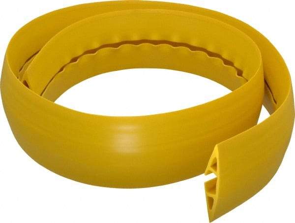 Hubbell Wiring Device-Kellems - 1 Channel, 5 Ft Long, 1/2" Max Compatible Cable Diam, Yellow PVC On Floor Cable Cover - 3" Overall Width x 3/4" Overall Height, 3/4" Channel Width x 1/2" Channel Height - All Tool & Supply