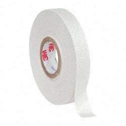 3M - 1/2" x 66', White Glass Cloth Electrical Tape - Series 27, 7 mil Thick, 150 Lb./Inch Tensile Strength - All Tool & Supply