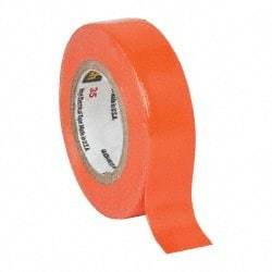 3M - 1/2" x 20', Orange Vinyl Electrical Tape - Series 35, 7 mil Thick, 1,250 V/mil Dielectric Strength, 17 Lb./Inch Tensile Strength - All Tool & Supply