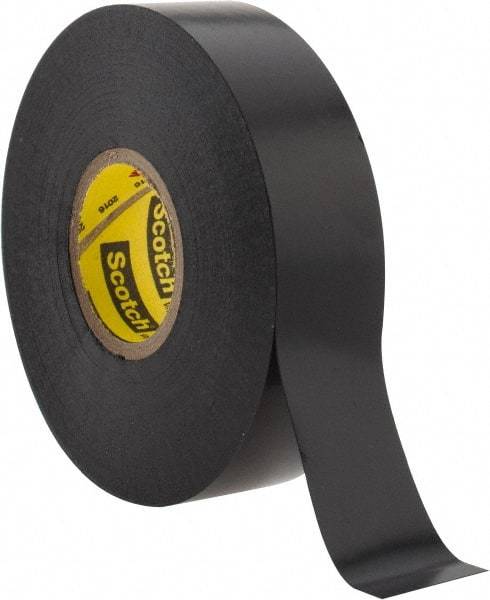 3M - 3/4" x 110', Black Vinyl Electrical Tape - Series 33, 7 mil Thick, Over 1000 V/mil Dielectric Strength, 17 Lb./Inch Tensile Strength - All Tool & Supply