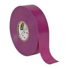 3M - 3/4" x 66', Purple Vinyl Electrical Tape - Series 35, 7 mil Thick, 1,250 V/mil Dielectric Strength, 17 Lb./Inch Tensile Strength - All Tool & Supply