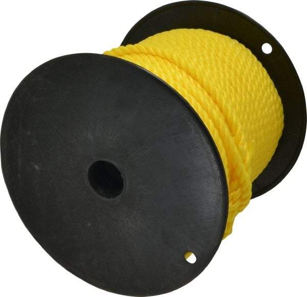 Ideal - 250 Ft. Long, 300 Lb. Load, Polypropylene Rope - 3/8 Inch Diameter, 2,430 Lb. Breaking Strength - All Tool & Supply