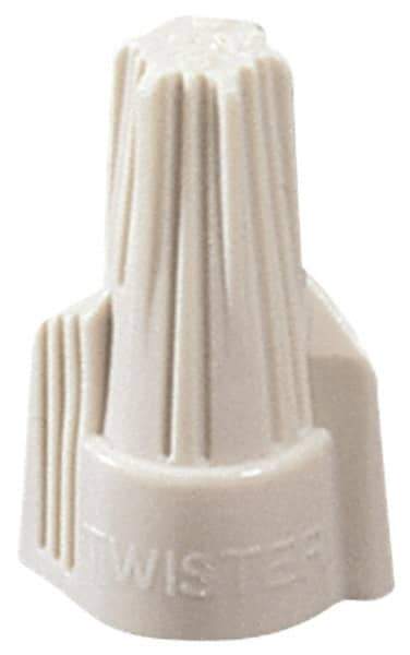 Ideal - 3, 22 to 3, 10 AWG, 600 Volt, Flame Retardant, Wing Twist on Wire Connector - Tan, 221°F - All Tool & Supply