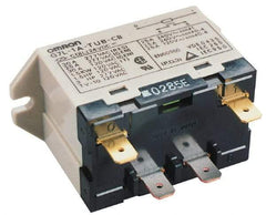 Omron - 1.7 to 2.5 VA Power Rating, Standard Electromechanical Quick Connect General Purpose Relay - 25 Amp at 220 VAC, DPST, 240 VAC, 68.5mm Wide x 47mm High x 33.5mm Deep - All Tool & Supply