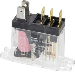 Omron - 5 Pins, 0.9 VA Power Rating, Rectangle Electromechanical Quick Connect General Purpose Relay - 10 Amp at 30 VDC, SPDT, 120 VAC, 45mm Wide x 29.5mm High x 14mm Deep - All Tool & Supply