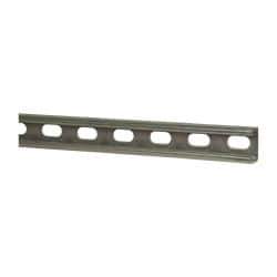 Thomas & Betts - 10' Long x 1-5/8" Wide x 13/16" High, 14 Gauge, Strip Steel, Half Slot Framing Channel & Strut - 0.075" Thick, Gold Galvanized - All Tool & Supply