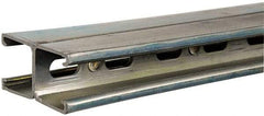 Thomas & Betts - 10' Long x 1-5/8" Wide x 1-5/8" High, 12 Gauge, Strip Steel, Half Slot Framing Channel & Strut - 0.105" Thick, Pre-Galvanized - All Tool & Supply