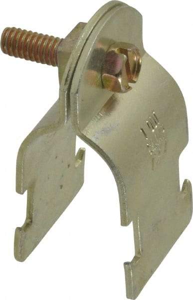 Thomas & Betts - 1" Pipe, 14 Gauge" Pipe or Tube Clamp - Gold Galvanized, 1,000 Lb Capacity - All Tool & Supply