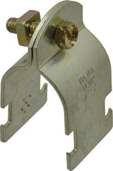 Thomas & Betts - 1-1/4" Pipe, 14 Gauge" Pipe or Tube Clamp - Gold Galvanized, 1,000 Lb Capacity - All Tool & Supply