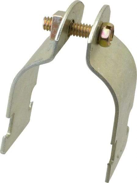 Thomas & Betts - 1-1/2" Pipe, 14 Gauge" Pipe or Tube Clamp - Gold Galvanized, 1,000 Lb Capacity - All Tool & Supply