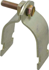 Thomas & Betts - 1-1/2" Pipe, 12 Gauge" Pipe or Conduit Clamp - Gold Galvanized, Rigid & IMC Conduit - All Tool & Supply