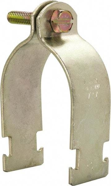 Thomas & Betts - 2" Pipe, 12 Gauge" Pipe or Conduit Clamp - Gold Galvanized, Rigid & IMC Conduit - All Tool & Supply