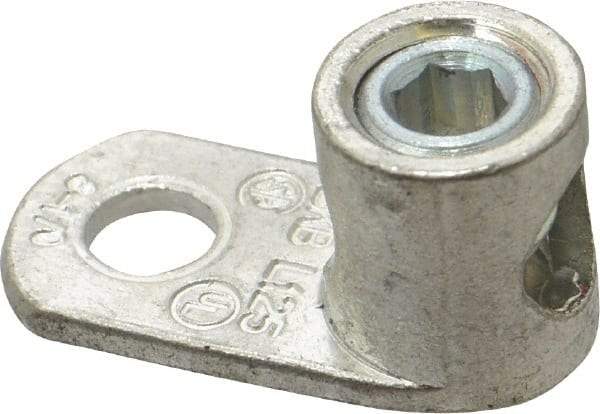 Thomas & Betts - 8-1/0 AWG Noninsulated Lug Connection D Shaped Ring Terminal - 3/8" Stud, 1-1/2" OAL x 47/64" Wide, Tin Plated Copper Contact - All Tool & Supply