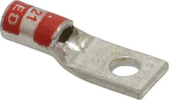 Thomas & Betts - 8 AWG Noninsulated Crimp Connection Square Ring Terminal - #10 Stud, 1.16" OAL x 0.39" Wide, Tin Plated Copper Contact - All Tool & Supply