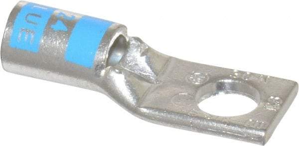 Thomas & Betts - 6 AWG Noninsulated Compression Connection Square Ring Terminal - 1/4" Stud, 1.23" OAL x 0.44" Wide, Tin Plated Copper Contact - All Tool & Supply