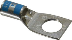 Thomas & Betts - 6 AWG Noninsulated Compression Connection Square Ring Terminal - 3/8" Stud, 1.41" OAL x 0.6" Wide, Tin Plated Copper Contact - All Tool & Supply