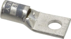 Thomas & Betts - 4 AWG Noninsulated Compression Connection Square Ring Terminal - 1/4" Stud, 1.38" OAL x 0.55" Wide, Tin Plated Copper Contact - All Tool & Supply