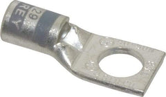 Thomas & Betts - 4 AWG Noninsulated Compression Connection Square Ring Terminal - 3/8" Stud, 1.42" OAL x 0.61" Wide, Tin Plated Copper Contact - All Tool & Supply