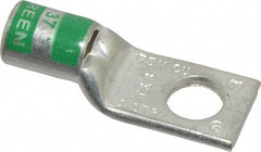 Thomas & Betts - 1 AWG Noninsulated Compression Connection Square Ring Terminal - 3/8" Stud, 1.78" OAL x 0.68" Wide, Tin Plated Copper Contact - All Tool & Supply