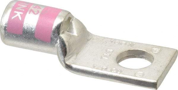 Thomas & Betts - 1/0 AWG Noninsulated Compression Connection Square Ring Terminal - 3/8" Stud, 1.88" OAL x 3/4" Wide, Tin Plated Copper Contact - All Tool & Supply