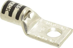 Thomas & Betts - 2/0 AWG Noninsulated Compression Connection Square Ring Terminal - 3/8" Stud, 1.93" OAL x 0.83" Wide, Tin Plated Copper Contact - All Tool & Supply