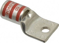 Thomas & Betts - 3/0 AWG Noninsulated Compression Connection Rectangle Ring Terminal - 1/4" Stud, 1-3/4" OAL x 0.92" Wide, Tin Plated Copper Contact - All Tool & Supply