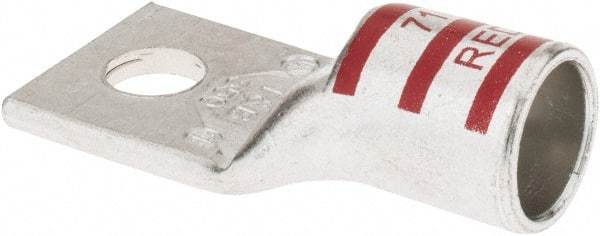 Thomas & Betts - 350 kcmil Wire Noninsulated Compression Connection Square Ring Terminal - 1/2" Stud, 2.85" OAL x 1.36" Wide, Tin Plated Copper Contact - All Tool & Supply