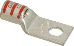 Thomas & Betts - 350 kcmil Wire Noninsulated Compression Connection Square Ring Terminal - 5/8" Stud, 3.21" OAL x 1.36" Wide, Tin Plated Copper Contact - All Tool & Supply