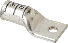 Thomas & Betts - 400 kcmil Wire Noninsulated Compression Connection Square Ring Terminal - 1/2" Stud, 3.31" OAL x 1.61" Wide, Tin Plated Copper Contact - All Tool & Supply