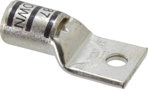 Thomas & Betts - 500 kcmil Wire Noninsulated Compression Connection Square Ring Terminal - 1/2" Stud, 3.3" OAL x 1.61" Wide, Tin Plated Copper Contact - All Tool & Supply