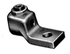 Thomas & Betts - 300-500 kcmil Wire Noninsulated Compression Connection Square Ring Terminal - 1/2" Stud, 3-1/16" OAL x 1-3/8" Wide, Copper Contact - All Tool & Supply