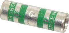 Thomas & Betts - 1 AWG Compatible, Noninsulated, Crimp-On Butt Splice Terminal - 2 Wire Entries, Copper Contacts, Tin Contact Plating, 1-1/2" OAL, Green - All Tool & Supply