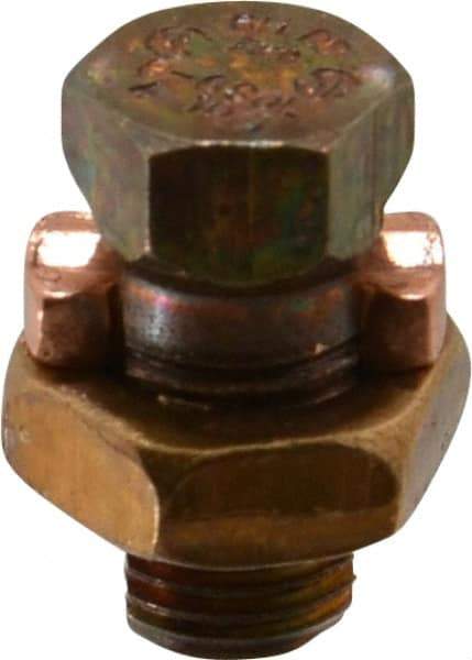 Thomas & Betts - 8 to 6 AWG, Copper Wire Compatible, Copper Alloy, Hex Split Bolt Connector - 31/32" OAL, 15/32" Head Width, 21/32" Base Width - All Tool & Supply