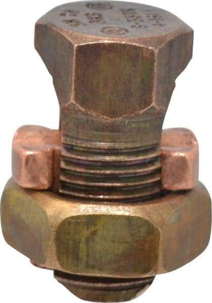 Thomas & Betts - 8 to 3 AWG, Copper Wire Compatible, Copper Alloy, Hex Split Bolt Connector - 1-1/16" OAL, 17/32" Head Width, 23/32" Base Width - All Tool & Supply