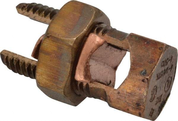 Thomas & Betts - 14 to 1/0 AWG, Copper Wire Compatible, Copper Alloy, Hex Split Bolt Connector - 1-19/32" OAL, 3/4" Head Width, 15/16" Base Width - All Tool & Supply