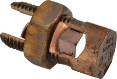 Thomas & Betts - 14 to 1/0 AWG, Copper Wire Compatible, Copper Alloy, Hex Split Bolt Connector - 1-19/32" OAL, 3/4" Head Width, 15/16" Base Width - All Tool & Supply