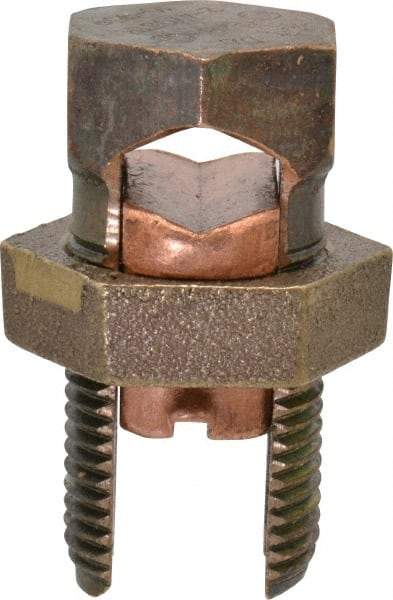 Thomas & Betts - 2 to 4/0 AWG, Copper Wire Compatible, Copper Alloy, Hex Split Bolt Connector - 2-5/32" OAL, 1" Head Width, 1-1/16" Base Width - All Tool & Supply