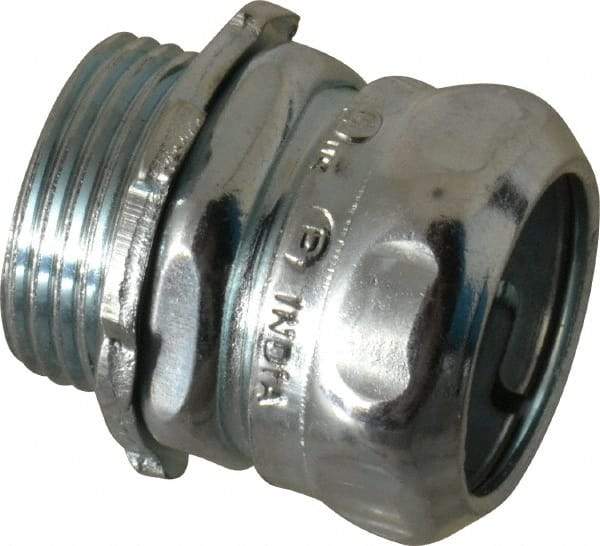 Thomas & Betts - 3/4" Trade, Steel Compression Straight EMT Conduit Connector - Noninsulated - All Tool & Supply