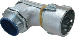 Thomas & Betts - 2" Trade, Malleable Iron Set Screw Angled FMC Conduit Connector - Insulated - All Tool & Supply