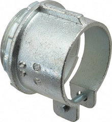 Thomas & Betts - 2" Trade, Malleable Iron Squeeze Clamp Straight FMC Conduit Connector - Noninsulated - All Tool & Supply