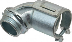 Thomas & Betts - 1" Trade, Malleable Iron Squeeze Clamp 90° FMC Conduit Connector - Noninsulated - All Tool & Supply