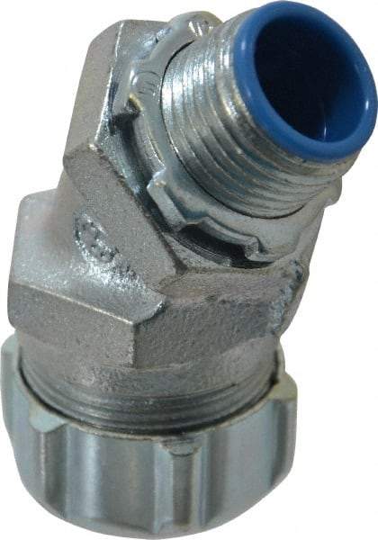 Thomas & Betts - 1/2" Trade, Malleable Iron Threaded Angled Liquidtight Conduit Connector - Insulated - All Tool & Supply