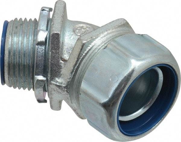 Thomas & Betts - 1" Trade, Malleable Iron Threaded Angled Liquidtight Conduit Connector - Insulated - All Tool & Supply