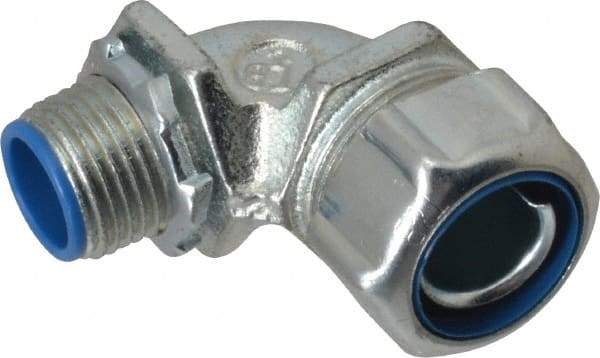 Thomas & Betts - 1/2" Trade, Malleable Iron Threaded Angled Liquidtight Conduit Connector - Insulated - All Tool & Supply