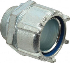 Thomas & Betts - 1-1/2" Trade, Steel Threaded Straight Liquidtight Conduit Connector - Noninsulated - All Tool & Supply