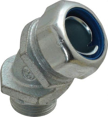 Thomas & Betts - 3/4" Trade, Malleable Iron Threaded Angled Liquidtight Conduit Connector - Noninsulated - All Tool & Supply